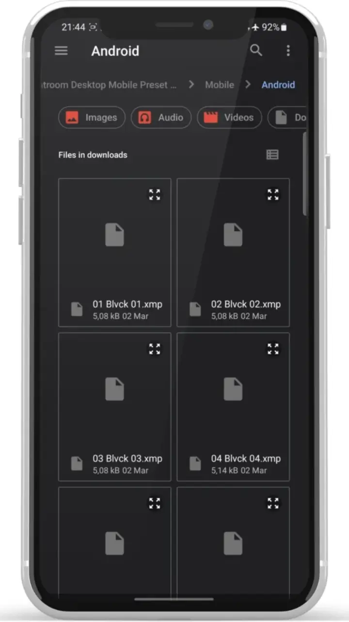 Lightroom Select file