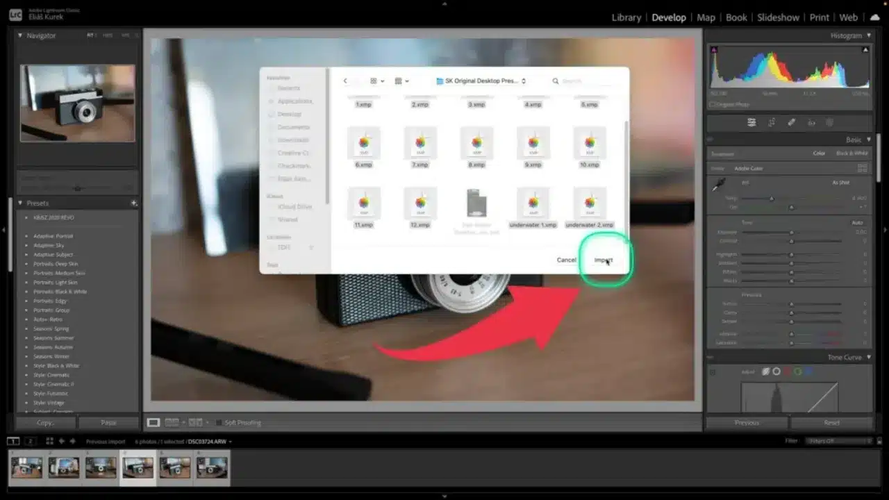 Lightroom Select file
